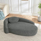 Modern Curved Oval Chaise Lounge Chair – Ergonomic Single Accent Sofa with Integrated Backrest & Matching Pillow