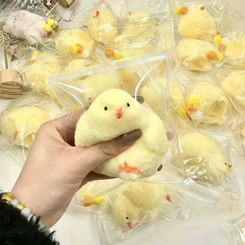 Chick Squishy Toy, Slow-Rising Mochi Sensory Fidget for Kids, Party Favors & Classroom Prizes