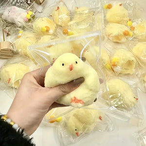 Chick Squishy Toy, Slow-Rising Mochi Sensory Fidget for Kids, Party Favors & Classroom Prizes