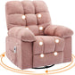 Power Lift Recliner Chair with Massage & Heat, Extra-Wide 360° Swivel Rocker with Adjustable Headrest, Footrest & Side Pockets