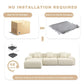 107-Inch Modular L-Shaped Sectional Sofa with Ottoman – Deep Seat Corduroy Memory Foam Cloud Couch, No Assembly Required