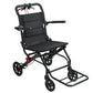 17.7 Inch Narrow Foldable Transport Wheelchair with Pull Bar