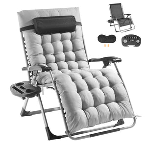 Zero Gravity Recliner Lounge Chair – Adjustable Padded Anti-Gravity Chair with Cushion, Footrest & Cup Holder
