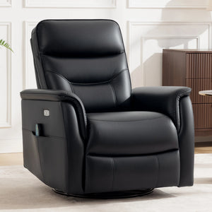 PU Leather Power Lift Recliner Chair with Vibration Massage & Lumbar Heat, Electric Stand Assist Chair with Cup Holders & Side Pockets – Gray