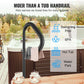 360° Rotating Hot Tub Handrail – Height Adjustable Spa Safety Rail with Slide-Under Mount Base for Indoor & Outdoor Use
