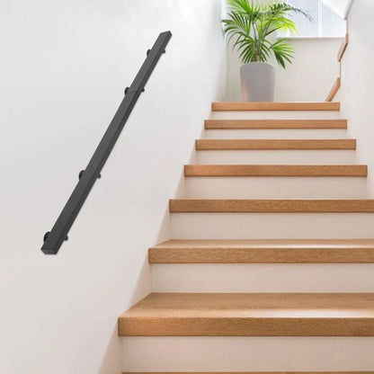Stainless Steel Stair Handrail – 72" Modern Rectangle Stair Railing, 200 lbs Capacity, Indoor & Outdoor