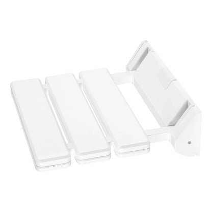 Wall-Mounted Folding Shower Seat – 90° Fold-Up Waterproof Bath Bench, 32 × 34 cm, 286 lb Capacity