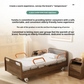 Household solid wood automatic rotating turning over bed multi-functional electric nursing bed
