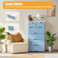 6-Drawer 5-Tier Rolling Storage Cart with Lock & Wheels, 55 lb Capacity PP Mobile Organizer Cabinet for Bedroom & Study