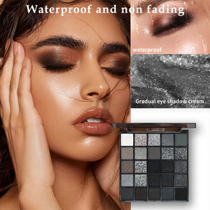 Smoky Eyeshadow Palette, Matte, Pearlescent & Fine Glitter Shades, Silky Blendable Eye Makeup