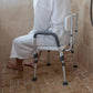 Adjustable Bath & Shower Chair with Quick-Release Back & Arms – 300 lb Capacity, Navy