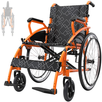 2-in-1 Rollator Walker & Transport Wheelchair with Seat – Lightweight Foldable Mobility Chair for Adults