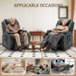 Power Lift Recliner Chair with Massage & Heat, PU Leather Electric Stand Assist Recliner for Living Room & Bedroom