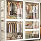 Large Foldable Storage Cabinet, Multi-Size Multifunctional Organizer with Folding Design for Bedroom, Home & Office