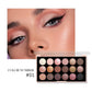 18-Color Earth Tone Eyeshadow Palette, Matte, Pearlescent, Fine Shimmer & Glitter Finishes, Long-Lasting Eye Makeup