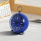 Round Silent Non-Ticking Alarm Clock, Battery Operated Retro Analog Bedside Clock for Bedroom, Desk & Nightstand