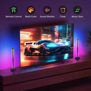 270° RGB LED Desk Light, Dream Color 5050 LED Strip, Bluetooth App and Remote Control, Gaming Setup Ambient Lighting