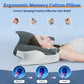 Ergonomic Memory Foam Cervical Pillow – Contoured Neck Support Sleeping Pillow with Washable Cover for Side & Back Sleepers, Grey