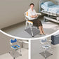Height Adjustable Shower & Bedside Commode Chair with Armrests & Backrest – Portable Toilet Seat for Seniors