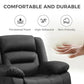 Classic Oversized Power Recliner Chair, Electric Faux Leather Overstuffed Reclining Sofa with Soft Cushioned Seat & Backrest