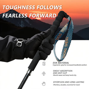 Ultra-Light T800 Carbon Fiber Foldable Trekking Pole – 5-Section Compact Hiking & Walking Stick