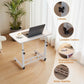 Adjustable Height Mobile Standing Desk with Wheels – C-Shaped Rolling Laptop Table for Home Office, Bed & Sofa