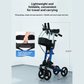 4 Wheels  Upright Walker Stand Up Folding Rollator Seat Padded Armrest