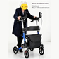 4 Wheels  Upright Walker Stand Up Folding Rollator Seat Padded Armrest