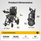 Electric Wheelchair for Adults - Lightweight, Foldable, Portable, All-Terrain, Motorized, Max Weight Capacity 300Lbs