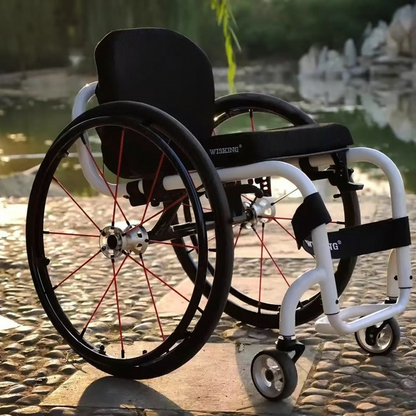 Magnesium Alloy Manual Sports Wheelchair for Outdoor Use