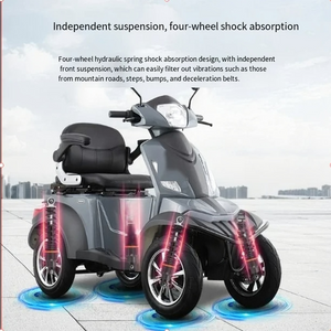 500W 4-Wheel Folding Electric Mobility Scooter with 31-Mile Range