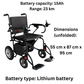 Fully automatic reclining ultralight foldable 4-wheel electric wheelchair mobility aid for elderly, disabled seniors