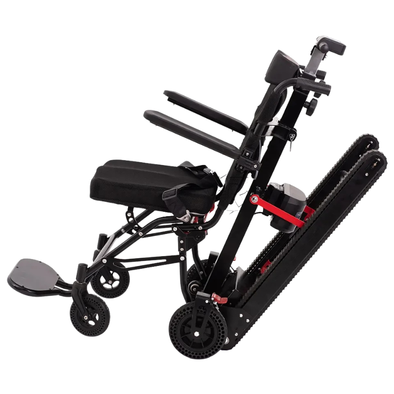 Foldable Electric Stair Climbing Wheelchair with Hydraulic Track