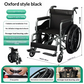 Lightweight Foldable Travel Wheelchair with Hand Brake and Commode Seat