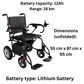 Fully automatic reclining ultralight foldable 4-wheel electric wheelchair mobility aid for elderly, disabled seniors