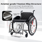 Extra-Large Lightweight Titanium Alloy Foldable Sports Wheelchair