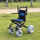 Beach Wheelchair with Flip-Up Armrests, All-Terrain Mobility Chair with Long-Lasting Pneumatic Tires for Caregivers, Sandy Paths