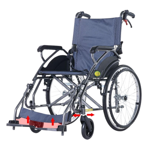 Lightweight Folding Aluminum Alloy Portable Wheelchair