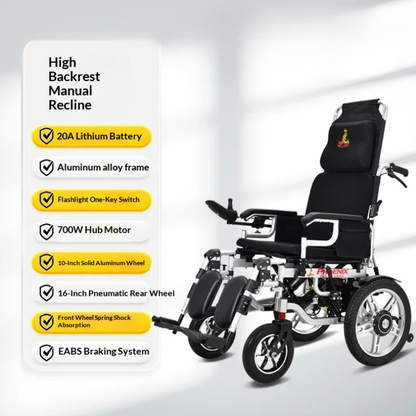 Electric wheelchair Intelligent automatic high backrest can lie down the elderly disabled lightweight multi-functional scooter