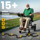 Electric Wheelchair for Adults - Lightweight, Foldable, Portable, All-Terrain, Motorized, Max Weight Capacity 300Lbs