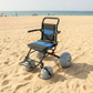 Beach Wheelchair with Flip-Up Armrests, All-Terrain Mobility Chair with Long-Lasting Pneumatic Tires for Caregivers, Sandy Paths