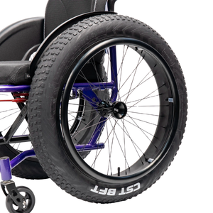 5802 All-Terrain Sports Wheelchair with Shock Absorbers and Snow Tires