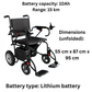 Fully automatic reclining ultralight foldable 4-wheel electric wheelchair mobility aid for elderly, disabled seniors