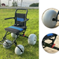 Beach Wheelchair with Flip-Up Armrests, All-Terrain Mobility Chair with Long-Lasting Pneumatic Tires for Caregivers, Sandy Paths