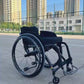 8kg Carbon Fiber Portable Sports Wheelchair with Pneumatic Rear Wheels