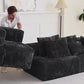 95.7-Inch Oversized L-Shaped Cloud Sectional Sofa with Chaise – Boneless Modular Deep Seat Couch, No Assembly Required