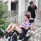 KSM-302P Aluminum Alloy Electric Stair Climbing Wheelchair with Anti-Roll Back System